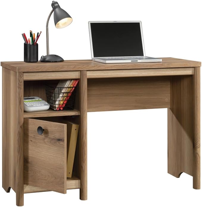 Hassyee Minimalist Design Home Office Computer Desk with Discreet Storage Compartment, Durable Construction Writing Table, Quick and Simple Assembly