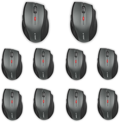 E-YOOSO Wireless Mouse for Laptop, Portable Optical Computer Mouse, 6 Buttons, Cordless 2.4GHz with USB Receiver, 5-Level 4800 DPI, 18 Months Battery Life for PC Chromebook Windows Mac