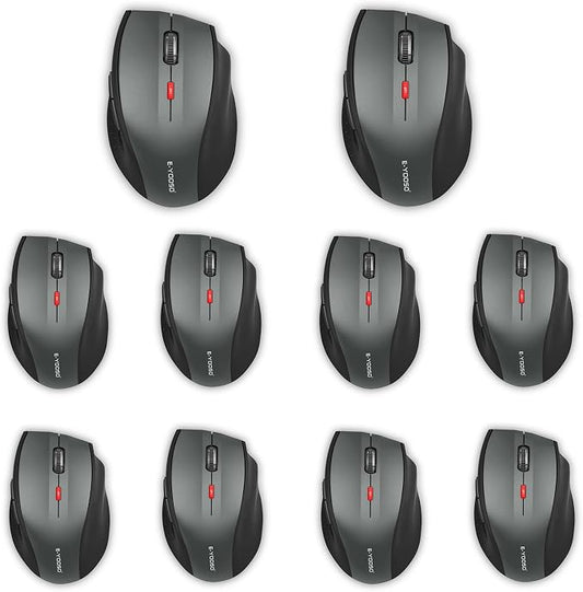 E-YOOSO Wireless Mouse for Laptop, Portable Optical Computer Mouse, 6 Buttons, Cordless 2.4GHz with USB Receiver, 5-Level 4800 DPI, 18 Months Battery Life for PC Chromebook Windows Mac