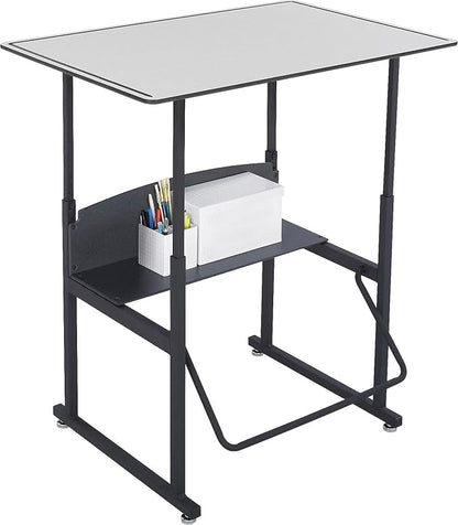 Safco Products AlphaBetter Adjustable-Height Desk, 36" W x 24" D Premium Desktop, Swinging Footrest Bar Classroom and Home School Desk