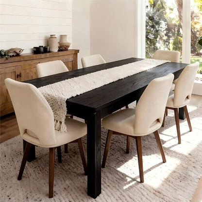 Dining Table, 70" Rectangular Kitchen Table for 4–6 People with Rounded Corners, Modern Dining Room Table for Family Gatherings, Easy Assembly, Black