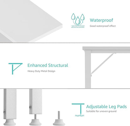 Lufeiya White L Shaped Computer Desk with Power Outlet Shelves, 40 Inch Small Reversible Corner Desk for Small Space Home Office, L-Shaped Desk PC Desks, White