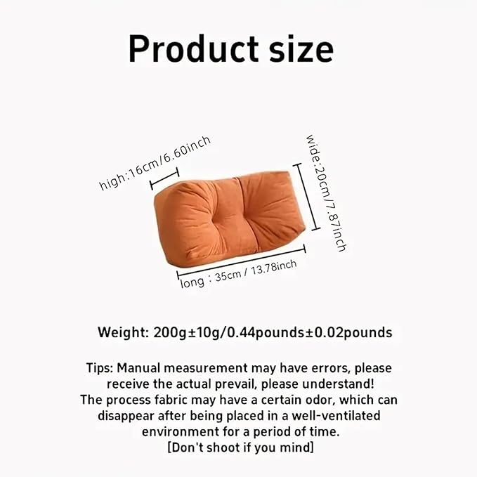 Back Pillow for Chair, Lumbar Support Pillow for Office Chair Lower Back Pain Relief Soft Cushion Car Bed Couch Sitting High Elasticity (Gray, 35cm*16cm*20cm)