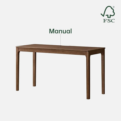 Solid Wood Writing Desk, Mid Century Modern Wood Desk, Vintage Home Office, Computer Desk for Study, Work & Gaming 39.37" W