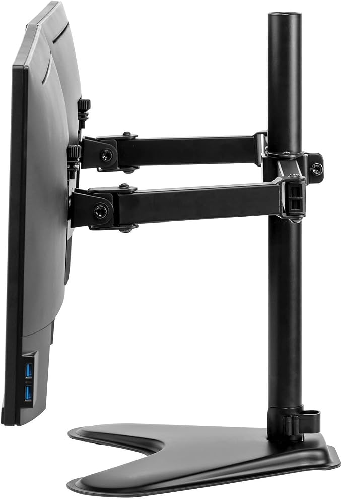 Fellowes 8043701 Professional Series Free Standing Computer Monitor Stand for 2 Monitors with Horizontal Monitor Arms, 27 Inch Monitor Capacity