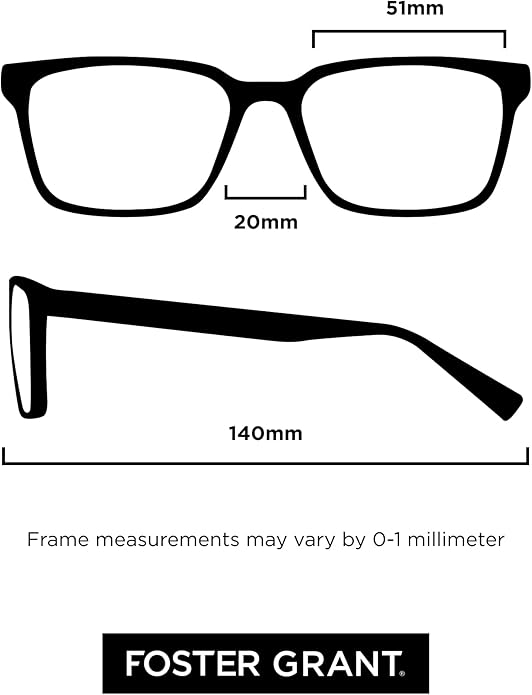 Foster Grant mens Kramer E.readers™ Reading Glasses Rectangular Blue Light Filtering Glasses