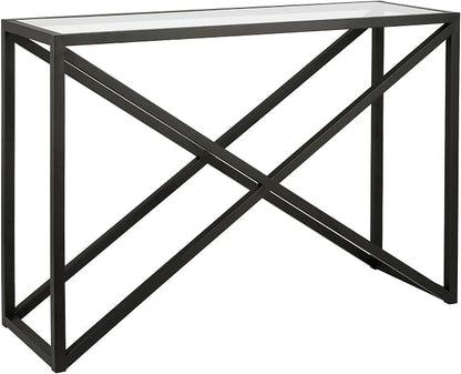 Calix 42'' Wide Rectangular Console Table in Blackened Bronze