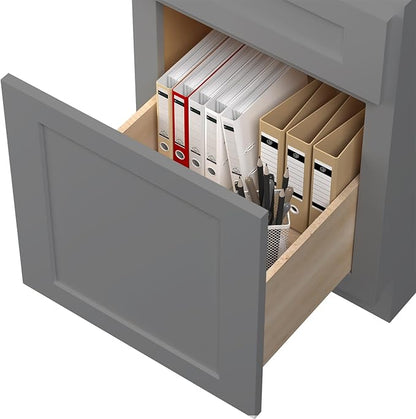 ROOMTEC 2 Drawer File Cabinet with Soft-Close Design, Under Desk Filing Cabinets for Home Office, RTA Small Office File Cabinets for Storage and Organization