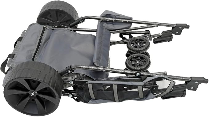 Ultimate Buggy Beach Cart with Big Wheels for Sand, Wide Wheel Wagon with Insulated Cooler Bag, Body Board and Umbrella Holder, 100 lbs Capacity