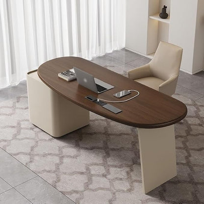 JITUIHOM Office Desk Modern Minimalist Study Desk for Home Office Use, Corporate Workstation, Bedroom Furniture, Suitable for, Work and Leisure(140 * 65 * 75cm)