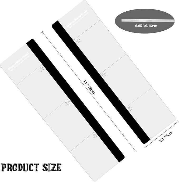 Office Desk Accessories 2pcs Monitor Memo Board Computer Message Board Office Supplies for Women Men Computer Sticky Note Holder with Functional Areas Home Office Accessories Office Must Haves