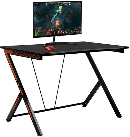 Tangkula 46" Gaming Desk PC Computer Desk, Home Office Study Writing Table for Small Space, Black Gamer Workstation