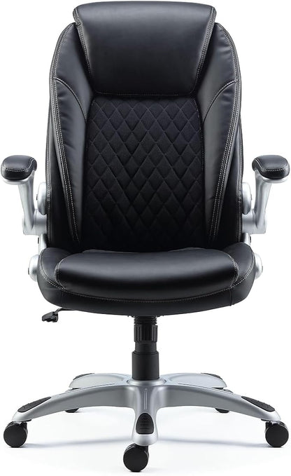 STAPLES Sorina Bonded Leather Chair - Adjustable Office Chair with Plush Padding, Provides Lumbar, Arm and Head Support, Perfect Desk Chair for The Modern Office