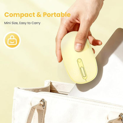 TECKNET Wireless Mouse,Bluetooth Mouse (BT5.3/5.0 & 2.4G) with USB Receiver Silent Optical Computer Mice，Wide Compatibility