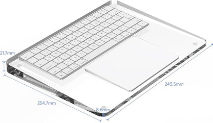 Transparent Stand and Touchpad Tray Pad Compatible with Apple Magic Keyboard 2/3/Trackpad, Comfortable to Relieve Wrist Pain Hand Rest（Don't Included Apple Keyboard & Trackpad (Acrylic)