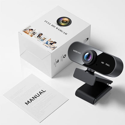 1080P Webcam for PC/Laptop, USB Webcam with Microphone, Noise Cancellation, Support Beauty, Plug & Play with Auto Light Correction for Video Calls, Live Streaming Gaming & Online Meetings