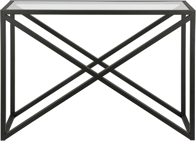 Calix 42'' Wide Rectangular Console Table in Blackened Bronze