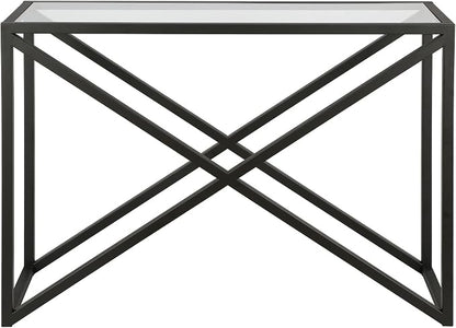 Calix 42'' Wide Rectangular Console Table in Blackened Bronze