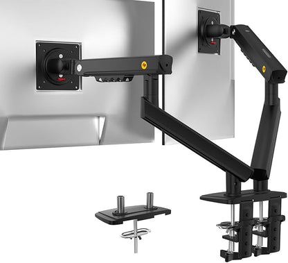 NB SmooVex™ Dual Monitor Mount, Dual Monitor Stand fits up to 32 Inch, Mechanical Spring Monitor Arm, VESA 75/100 mm, Model-A5C (Black)