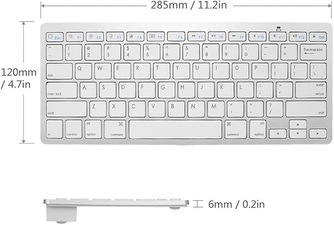 iKKEGOL USB Slim Mini Wired 78 Key Small Super Thin Compact Keyboard for Desktop Laptop PC Win 7 Mac (White)