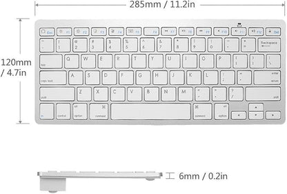 iKKEGOL USB Slim Mini Wired 78 Key Small Super Thin Compact Keyboard for Desktop Laptop PC Win 7 Mac (White)