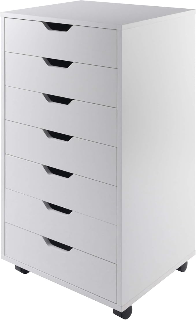 Winsome Halifax 7-Drawer Composite Wood Cabinet, White (10792)
