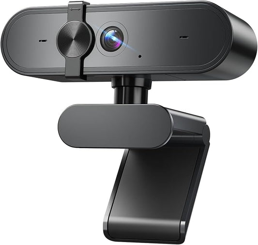 1080P Webcam Computer Camera with Microphone & Wide View - Auto Light Correction Webcam for PC, Mac, Laptop, Desktop - Built-in Privacy Cover Plug & Play USB for Zoom/Skype/Streaming
