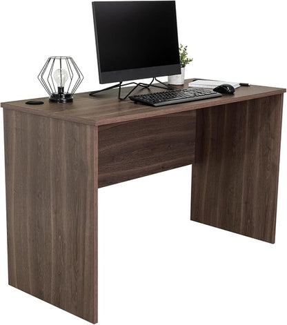 Tuhome Malibu 47" Modern Computer Desk, Minimalist Office Desk with Spacious Work Surface & Shelf, Engineered Wood Writing Desk for Home Office, Bedroom, Living Room