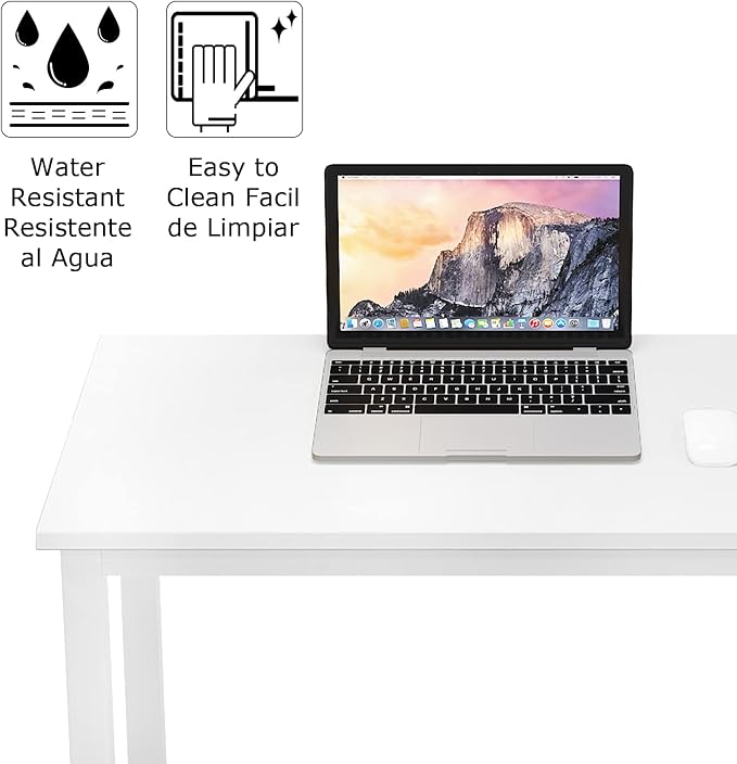 SogesHome 63inches Computer Desk PC Desk Office Desk Workstation for Home Office Use Writing Table, White