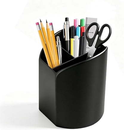 UMUST Silicone Pencil Holder, Self Adhesive Pen Organizer for Desktop, No Drill Wall-Mounted Electric Toothbrush Holder, 3-Slot Multi-Functional Holder Accessories for Home, Office, School (Blcak)