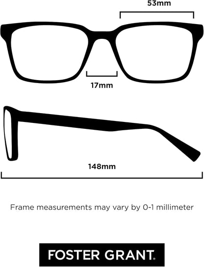 Foster Grant Women's Kyra Square Reading Glasses