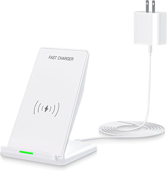 Wireless Charging Phone Stand,15W Fast Wireless Charger Station with 20W Adapter USBC Charger for Apple iPhone 17 Pro Max/17 Pro/Air/16/15/14/13,Samsung Galaxy S25 Ultra/S24/S23/S22/Z Flip Fold/Note20