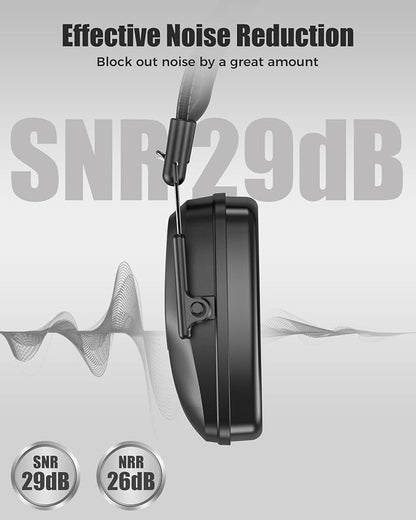 ProCase Noise Reduction Ear Muffs SNR 29dB, Hearing Protection Headphones for Adults, Adjustable Soundproof Ear Defenders