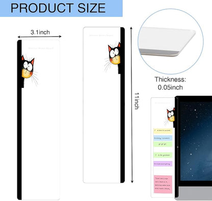 Office Desk Accessories 2pcs Multifunction Computer Monitor Memo Board - Transparent Computer Side Panel Memo Creative Monitor Side Panel Suitable for Office Home Desktop (Monitor Memo Board 6#)