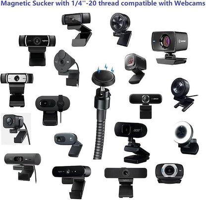 Brio 101 Webcam Stand, Magnetic Webcam Clamp Mount Holder Compatible with Logitech Brio 101 100/Brio 301 300/Brio 501 500/Brio 4K/C270/C310 webcams