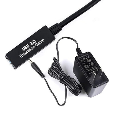 50FT USB 3.0 Extension Cable,Active Type A-Male to A-Female Extender Cord, 2 Signal Boosters,Compatible Oculus Quest 2/3 VR,Printer, Webcam,Xbox, PS4 and More,