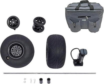 Ultimate Beach Cart with Balloon Wheels for Sand – Buggy Wagon with Big Wheels, Insulated Cooler Bag, Boogie Board & Umbrella Holder, 100 lbs Load Capacity