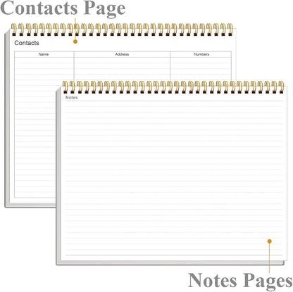 Weekly Productivity Planner - 8.5" x 11" Dashboard Desk Notepad Has 6 Focus Areas to List Tasks for Goals, Projects, Clients, Academic or Meal-Organize Your Daily Work Efficiently, 54 Weeks, Grey