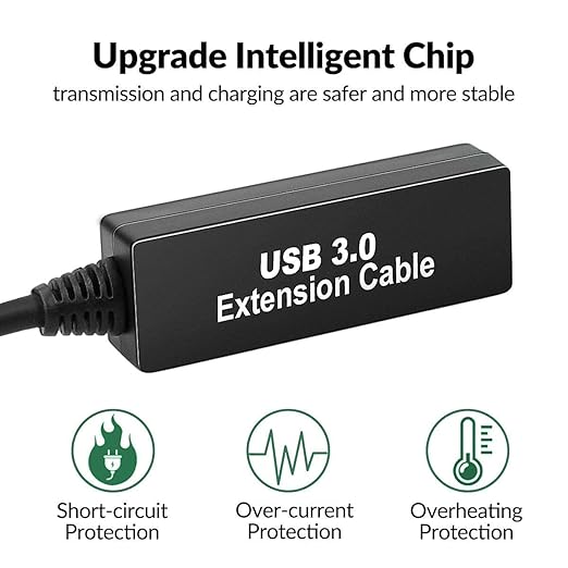 25Feet Active USB 3.0 extension cable,Long USB Extension Cord A-Male A-Female,With Expansion Chipset Signal Boosters, Compatible With Oculus Quest 3,VR, Xbox, PS4, Webcam,etc.