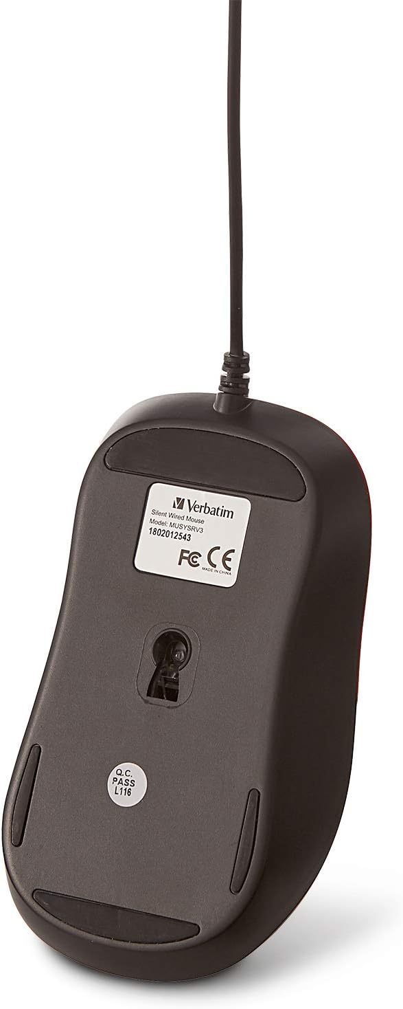 Verbatim Silent Corded Optical Mouse – Red