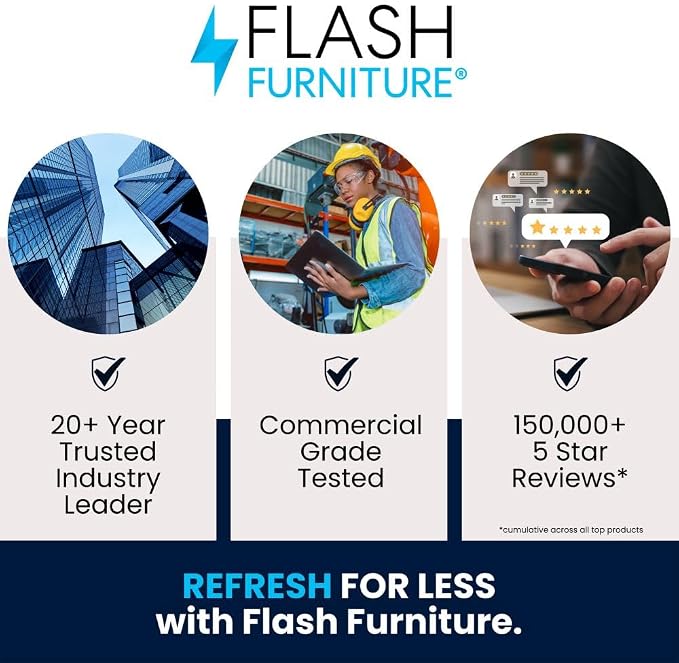 Flash Furniture Darla Computer Desk - White Home Office Desk with Storage Drawer - 42" Long Writing Desk for Bedroom