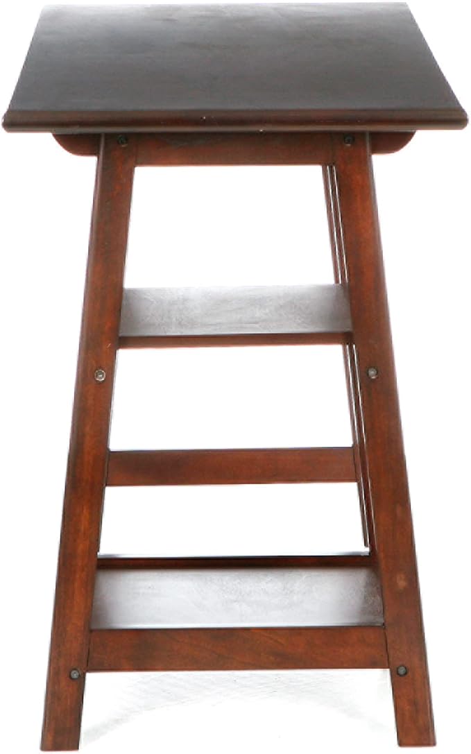 SEI Furniture Langston Spacious A Frame 2 Fixed Shelves Desk, Espresso (Model: HO9246)