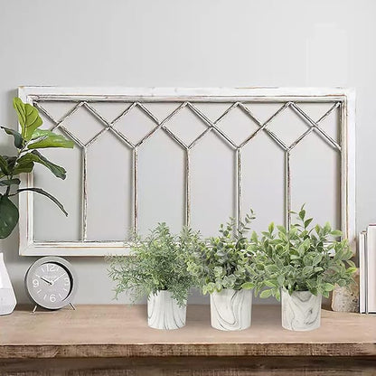 Hollyone Faux Plants Indoor Artificial Mini Potted Plants Plastic Green Plant Small Fake Plants Eucalyptus Decor in Pots for Home Table Room Bathroom Decor
