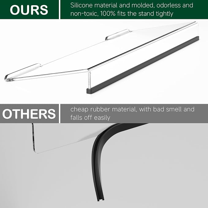 Computer Keyboard Stand Holder - Ergonomic Acrylic Keyboard Stand for Desktop Comfortable Keyboard Tray Riser with Silicone Anti-Slip Strip for Home School Office Desk Accessory, Clear