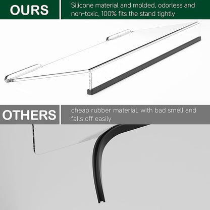Computer Keyboard Stand Holder - Ergonomic Acrylic Keyboard Stand for Desktop Comfortable Keyboard Tray Riser with Silicone Anti-Slip Strip for Home School Office Desk Accessory, Clear