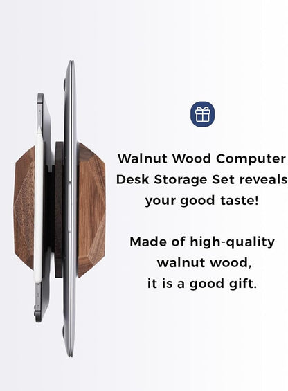 Dual Laptop Holder Adjustable Vertical Laptop Stand, 2 Slots MacBook Stand Wood,Wooden Laptop Stand,Vertical Laptop Holder for Desk, Widen Dock Fits All MacBook/Surface pro