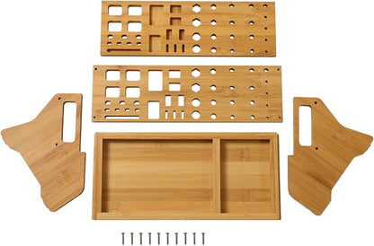Bamboo Screwdriver Organizer - Tool Storage Organizer Workbench Desktop Rack - Hand Piler Tools Storage Holder -Standard Size