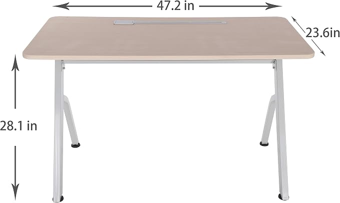 ApexDesk 47" Computer Desk, Modern Simple Style Desk for Home Office, Study Student Writing Desk - Oak