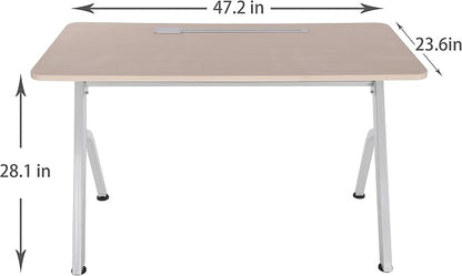ApexDesk 47" Computer Desk, Modern Simple Style Desk for Home Office, Study Student Writing Desk - Oak