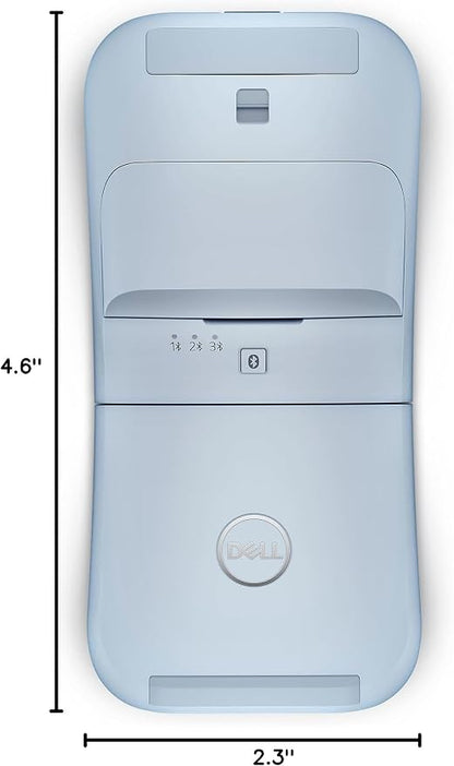 Dell MS700 Bluetooth Travel Mouse - Bluetooth 5.0/Dell Pair/Microsoft Swift Pair Connectivity, Adjust DPI up to 4000, Optical LED Sensor, Touch Scroll with latest Touch Controller - Misty Blue